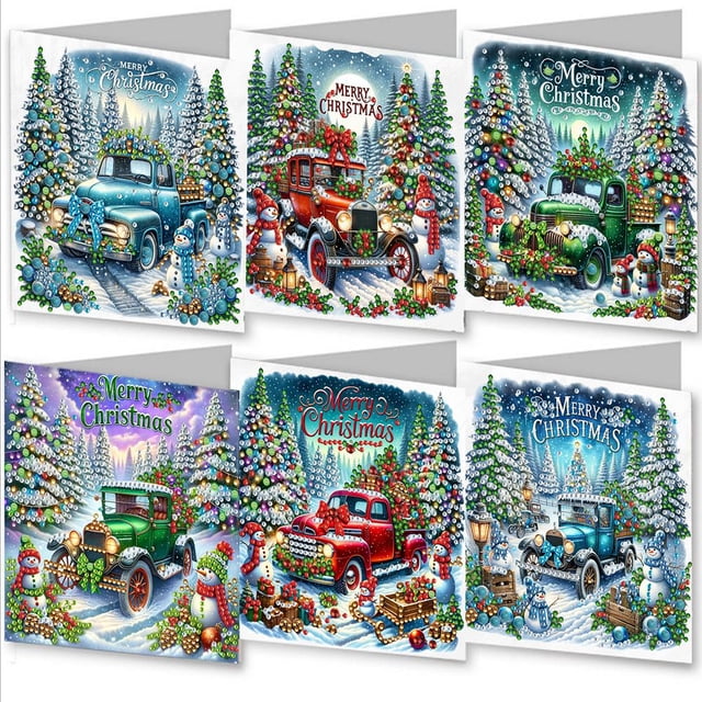 Christmas DIY Greeting Cards Set for Creating Memorable Holiday Moments with Diverse Festive Designs and Easy Instructions