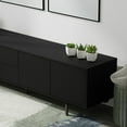 thumbnail image 3 of Atlas 78" x 20" Modern TV Stand Cabinet - Black Frame, Black Door/Drawers, Black Base, 3 of 8