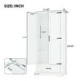 thumbnail image 2 of UBesGoo Bathroom Storage Cabinet with Two Doors and One Drawer, Adjustable Shelf, MDF Board, Farmhouse White, 2 of 16