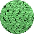 thumbnail image 1 of Ahgly Company Indoor Round Abstract Emerald Green Modern Area Rugs, 8' Round, 1 of 4