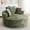 Green, variant on Round Accent Chair, 360 Swivel Chenille Barrel Chair, Fluffy Modern Sleeper for Living Room, Bedroom, Reading Room and Lounge (Grey)