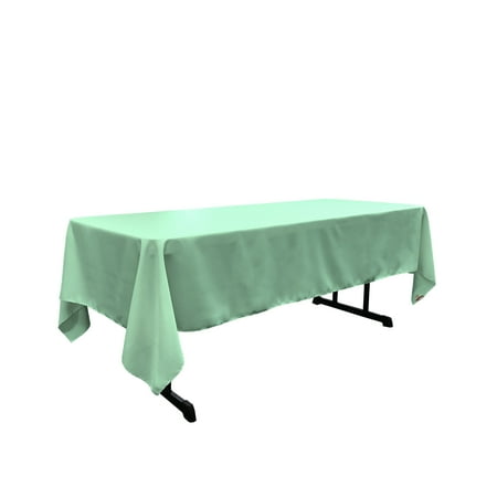 

LA Linen Polyester Poplin Rectangular Tablecloth 60 by 120-Inch Mint