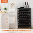 thumbnail image 2 of Botellero VEVOR modular para 42 botellas, madera de bambú, color negro, 2 of 9