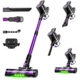 thumbnail image 2 of Cordless Vacuum Cleaner, 500W/40Kpa Vacuum Cleaners for ,  Vacuum Cordless with  Display, Anti-Tangle & Wall Mount, 8 in 1 Lightweight Vacuum for Hard Floors (Purple), 2 of 7