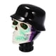 thumbnail image 1 of Tapa Auto Coche Blanco Negro Casco Diseño de Calavera Unique Bargains Pomo de Palanca de Cambios, 1 of 6
