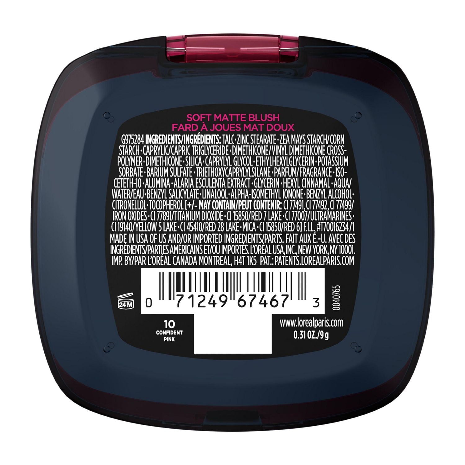 L'Oréal Paris Infallible 24H Freshwear Blush, Waterproof Soft Matte Finish, 9g