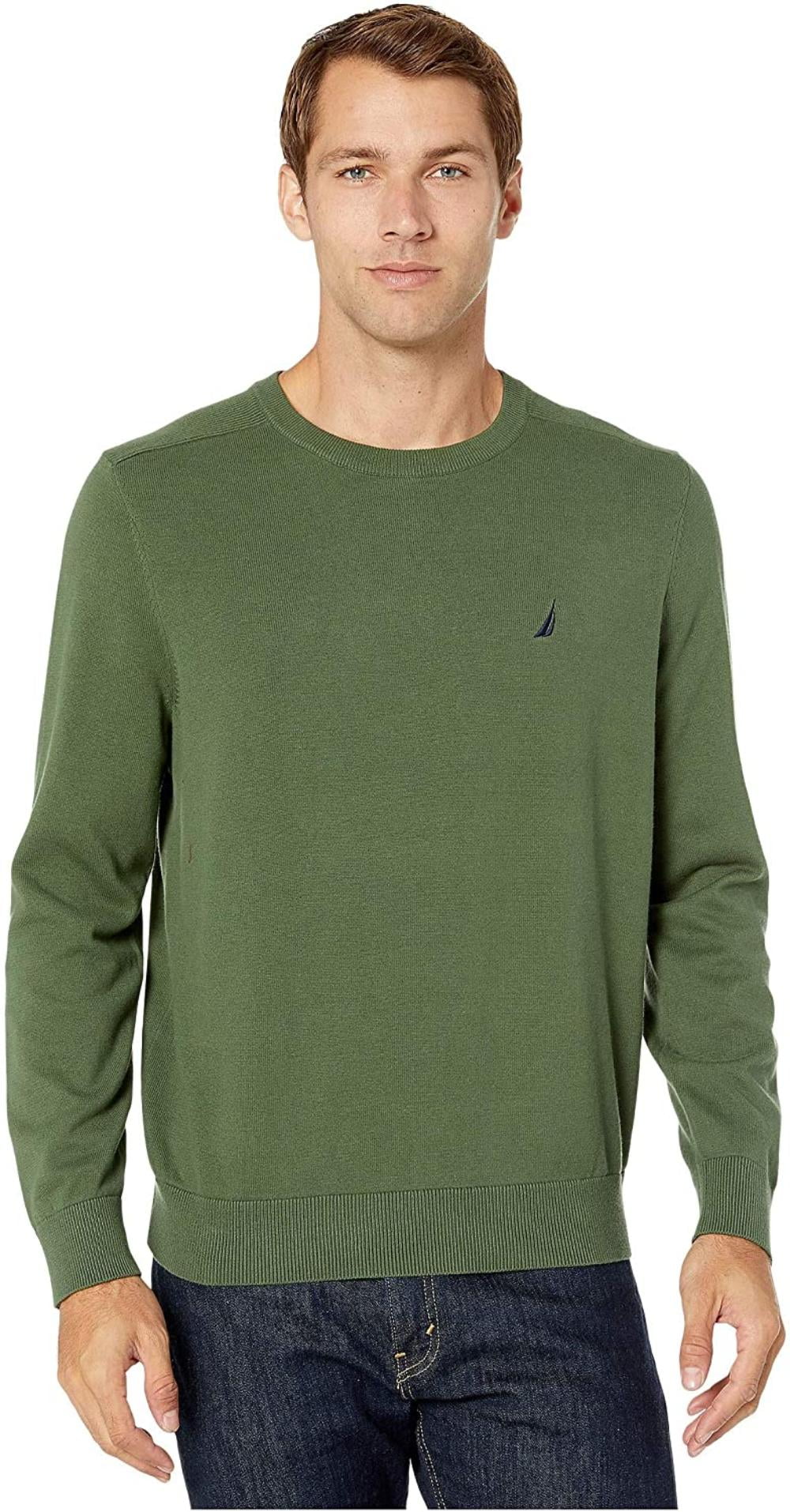 Nautica Solid Crew Neck Sweater Pine 