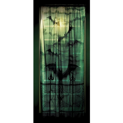 Lace Window Panel Halloween Decoration