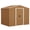 Brun Foncé, variante sur Outsunny Remise de Rangement Extérieure en Métal 8'x6' avec Portes Coulissantes Gris Pâle