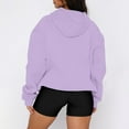 thumbnail image 5 of Trendy Loose Plain Hooded Sweatshirt Women Oversized Fleece Solid Tone Long Sleeve Drop Shoulder Pullover Fall Winter Streetwear Tops, 5 of 8