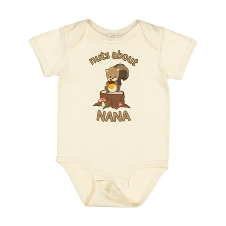 

Inktastic Nuts About Nana Gift Baby Boy or Baby Girl Bodysuit