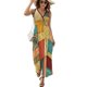 thumbnail image 1 of Vestido Largo Sin Mangas Para Mujer, Geometric Printing Traje Informal Para Cumpleaños, Verano, 1 of 5