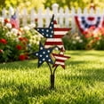 thumbnail image 6 of 4th of July Decoration Metal Yard Stake, 12" Outdoor Garden Decor Rustproof Metal Ornament for Patio Front Porch Flag Memorial Day Veterans Day Holiday Decorations, 6 of 9