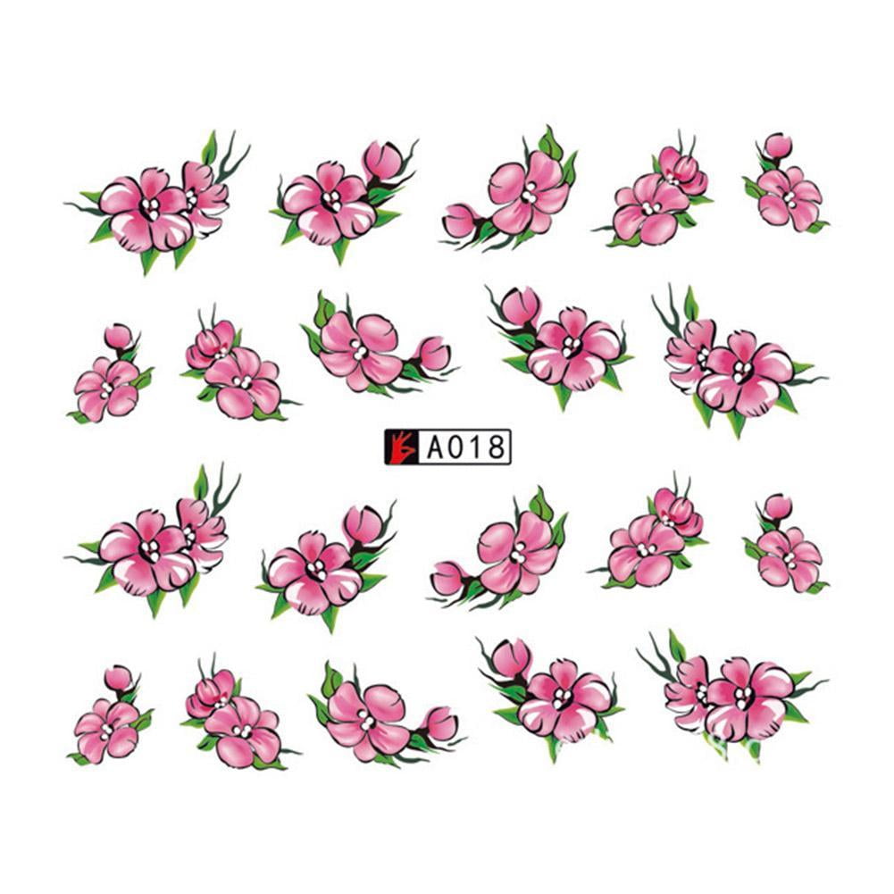 Hot nail sticker Watermark nail applique Artificial flower nail applique decoration Manicure Manicure sticker V0W4