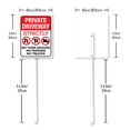 thumbnail image 6 of Eveokoki Private Driveway Strictly Yard Sign with Stake 8x12inch Yard Decoration Rustproof Outdoor Aluminum Sign for Yard Garden Lawn Street Outdoor, 6 of 6