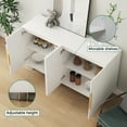 thumbnail image 4 of Aukfa Sideboards Buffet Cabinet with Drawers & Adjustable Shelves,Accent Cabinet Console Table,White, 4 of 8