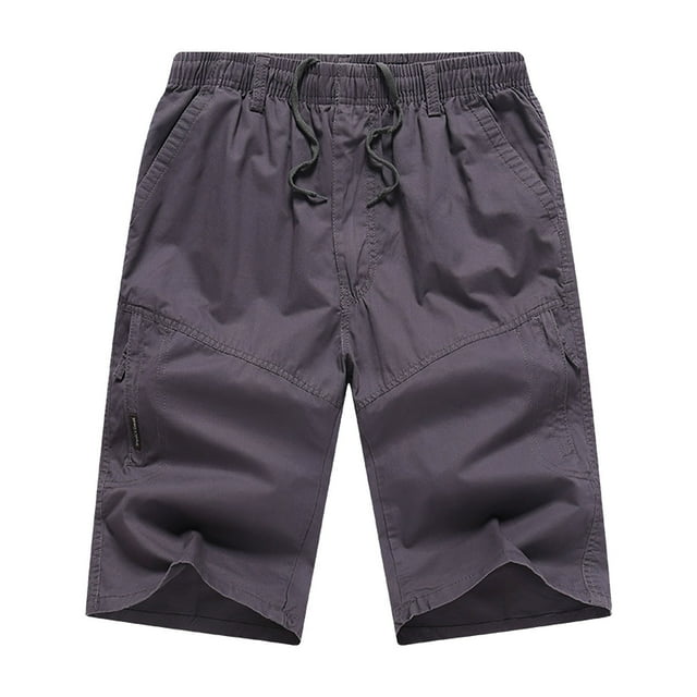 Pantalones cargo finos de verano para hombre: cordón, poliéster, tallas L-XXXXXXL, playa/casual, cintura elástica