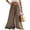 Light Brown, variant on HAJWOH Women Boho Wide Leg Palazzo Pants, Elastic High Waist Flowy Crinkled Beach Trousers with Matching Belt & Pockets, Lightweight Summer Vacation Loose Fit Pants(Light Blue,XL)