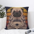 thumbnail image 6 of Rateoe Pug dog Yoga Pattern Throw Pillow Cover Premium Pillow Stuffer Sham Square for Decorative Cushion Bed Couch Sofa(Pillow insert not included), 6 of 8