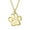Gold-C, variant on Womens Script Initial F Dog Cat Paw Print Pendant Necklace Gold Plated Silver