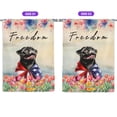 thumbnail image 2 of Freedom Pug on Independence Day 4th of July House Flag 28x40in Double Sided Dog Lover Gifts Outdoor Decor - 01005, 2 of 5