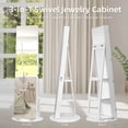 thumbnail image 3 of Imerelez Jewelry Armoire with Full Length Mirror 360° and Large Capacity Jewelry Organizer Armoire, Lockable Mirror with Jewelry Storage, Multi Storage Shelves, 3 of 8