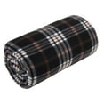 thumbnail image 4 of Single Plaid Color 60”L x 50”W Fleece Throw Blanket for Fall, Winter, Spring, Summer, Men, Women, Children & Pets in Brown Plaid, 4 of 8