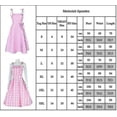 thumbnail image 2 of Disfraz de película de Barbie para mujer, vestido rosa de guingán, vestidos por debajo de la rodilla para fiesta de Halloween con lazo, vestido elegante, 2 of 2