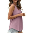 thumbnail image 4 of Vest Tops Women Womens Tank Tops Sleeveless Camisole Tops Scoop Neck Loose Fit Casual Summer Flowy Shirts Cami Beach Tank Tops Elegant Tunic Tops Basic Dressy Work Shirt, 4 of 5
