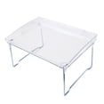 thumbnail image 1 of Estante de Almacenamiento de Escritorio, Estante de Organizador de Mesa Plegable apilable Simple Evita El Espacio de Deformación para Ahorrar Transparente para Baña para, 1 of 8