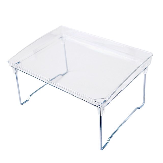 Rack de organizador de Mostrador, Ahorro de Espacio apilable evita la deformación de la plataforma de almacenamiento de escritorio transparente para la papelería para el baño