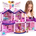 thumbnail image 1 of Casa de muñecas TOMLEON Dream con 2 princesas, 4 unicornios, perro y muebles, 1 of 9