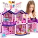thumbnail image 1 of Casa de muñecas TOMLEON Dream con 2 princesas, 4 unicornios, perro y muebles, 1 of 9