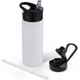 thumbnail image 2 of 24 oz Insulated Water Bottle Bulk 8 Pack, Stainless Steel Sports Water Bottles with Straw Lid & Wide Mouth Lids, Double Walled Vacuum, Leak Proof, 2 of 8