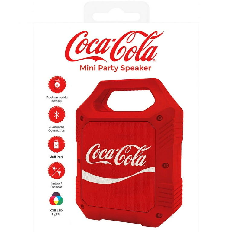 スピーカー・ウーファー Coca-Cola Mini Party Speaker Coca-Cola Mini Party Bluetooth Wireless Speaker with LED Lights