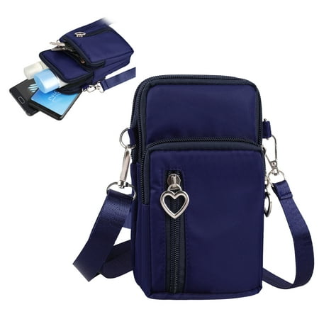 EEEKit Unisex Small Cellphone Crossbody Shoulder Bag Travel Satchel Waist Belt Bag Multifunction Carrying Phone Holder Purse For iPhone XS XR 8 Plus, LG G7 G6 & Other Smartphones up to 6.5
