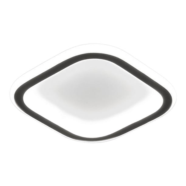 Lámpara de techo minimalista, lámpara colgante, lámpara LED, decoración artística. Cuadrado blanco negro