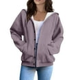 thumbnail image 5 of Dyfzdhu Hoodies Long Sleeved Loose Casual Button Pocket Cardigan Hoodie Hoodies For Women, 5 of 7