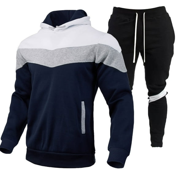 OJinShaWanO Mens Winter Coats 2025 Men's Tracksuit 2 Piece Hooded Athletic Sweatsuits Casual Running Jogging Sport Suit Sets