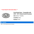 thumbnail image 2 of Front Brake Rotor - Compatible with 2010 - 2011 Honda Accord Crosstour, 2 of 2
