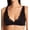 Black, variant on Women's Only Hearts 10022 Organic Cotton High Point Bra with Lace (White L)