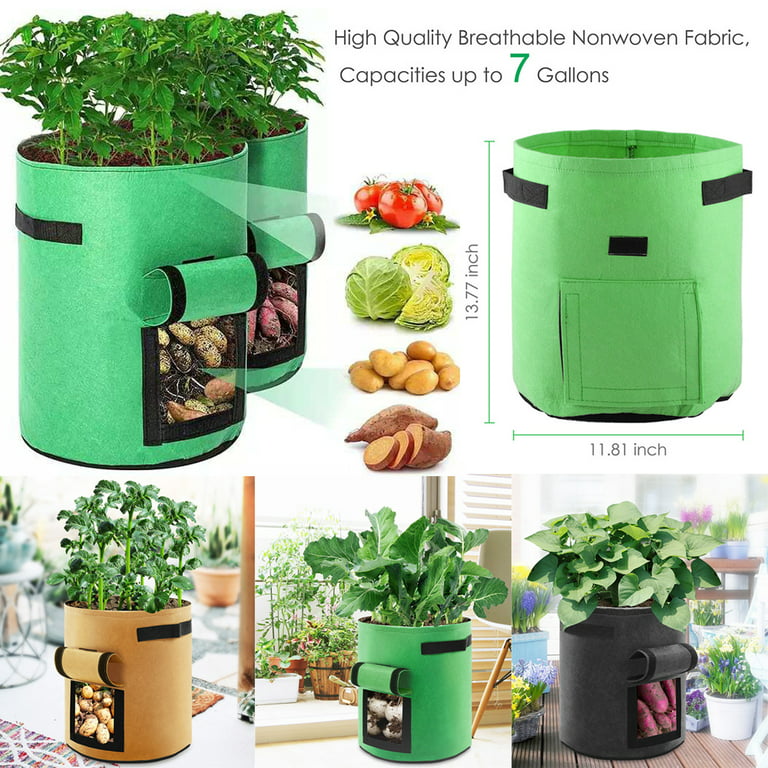 Potato Grow Bags, Planter Bag 7 Gallon, Garden Bags for Vegetable