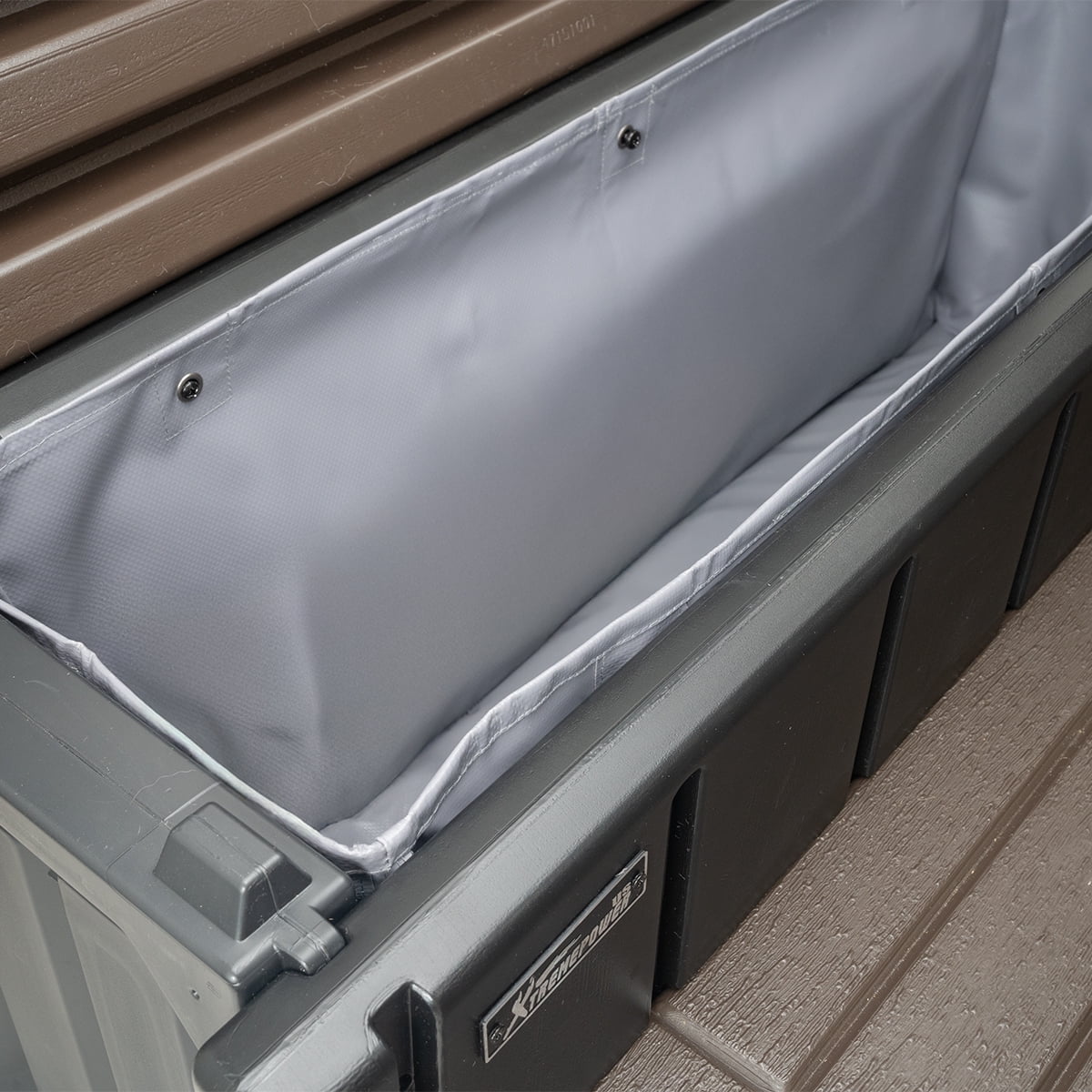 XtremepowerUS Hot Tub Steps With Storage, Spa Step, 36" Length, Camper/Deck Steps, Anti-Slip Brown