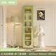 thumbnail image 1 of Estantería de hierro forjado con viento crema, puerta de vidrio, armario para sala de estar, vitrina de almacenamiento sencilla para el hogar, armario de suelo, 1 of 4