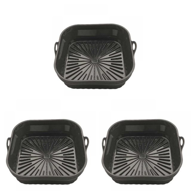 YWIYIUD 3PCS Reusable AirFryer Liners Durable SquareShaped AirFryer PotBasket Portable and NonStick Liner Replacement Accessories Sustainable for Cooking and Baking