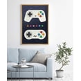 thumbnail image 2 of IDEA4WALL Framed Canvas Art Wall Decor Classic Video Game Handheld Controllers with Pacman Icons Pop Culture Media Digital Art Pop Art Comic for Dorm Home Office - 24"x36", 2 of 4