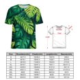 thumbnail image 2 of Palm Print Women T-Shirt Classic O Neck T-Shirts Short-Sleeve Trendy Animal Print Design Tshirt Casual Clothing, 2 of 5