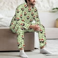 thumbnail image 7 of Naloa Christmas Hat French Bulldog Men’s Pajamas Set - Long Sleeve Button Down Sleep Shirt and Pajama Bottoms Sleepwear Set-Large, 7 of 7