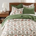 thumbnail image 5 of Levtex Home - Inaya Quilt Set - Twin Quilt and One Standard Sham - Floral - Coral, Green, Ochre, Red, White - Quilt (68x86in.) and Sham (20x26in.) - Reversible - Cotton, 5 of 8