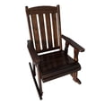 thumbnail image 3 of Fortune Candy Solid Fir Wood Patio Rocking Chair, Heavy Duty 600 lbs for Outdoor and Indoor, Deep Brown, 3 of 9